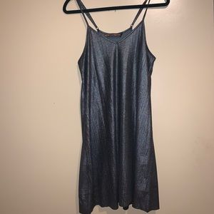 Sliver/gray slip dress